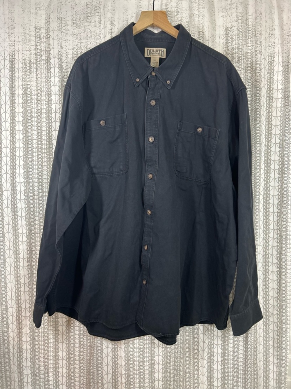 Duluth Trading Co Black Button-Down Work Shirt